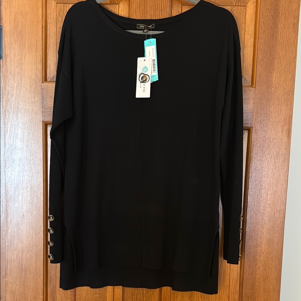 Black Long Sleeve Tunic Sweater
